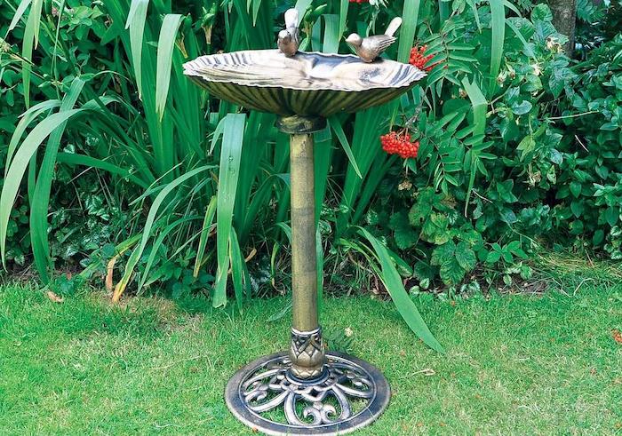 Happy Beaks Kingfisher Bird Bath - Bronze effect